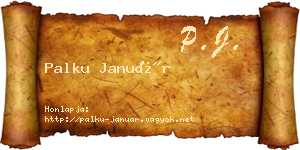Palku Január névjegykártya